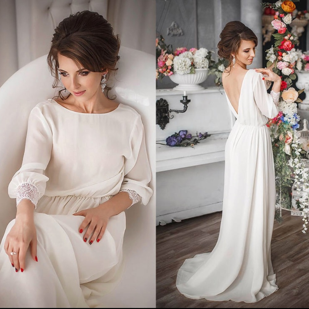 Elegant White Wedding Dress